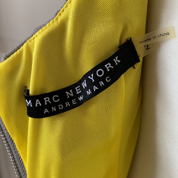 Andrew Marc, Marc New York, Gray Pleated A-Line Dress - size 2 - Picture 7 of 8